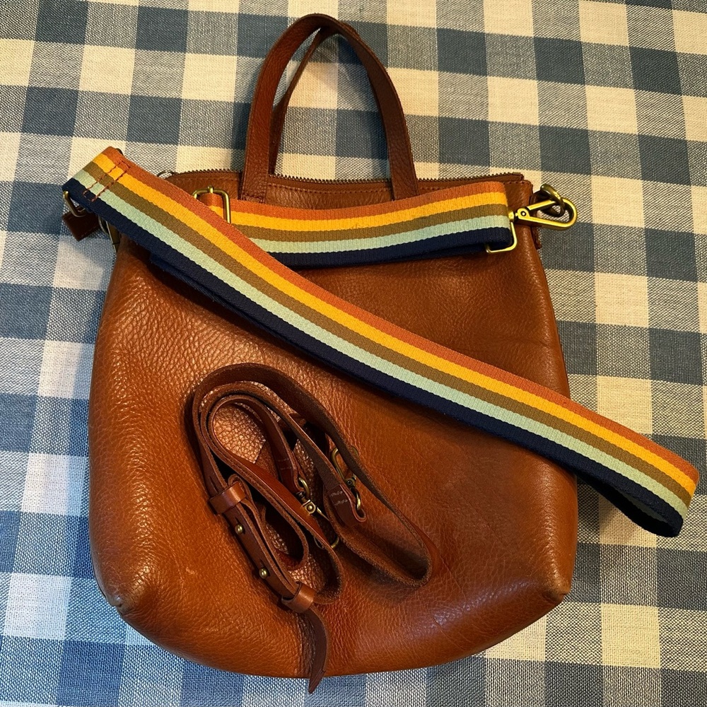 Madewell leather crossbody bag with extra strap